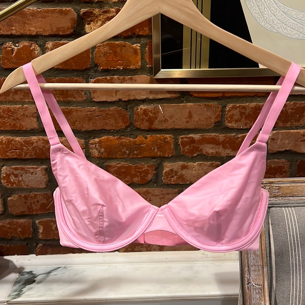 Pink Satin CUUP The Plunge Bra